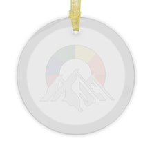 Load image into Gallery viewer, Gay Camping Friends Glass Christmas Ornament