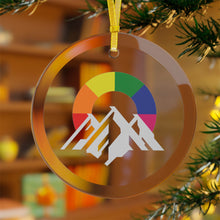 Load image into Gallery viewer, Gay Camping Friends Glass Christmas Ornament