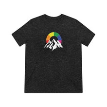 Load image into Gallery viewer, Gay Camping Friends Triblend Mountain Logo Tee

